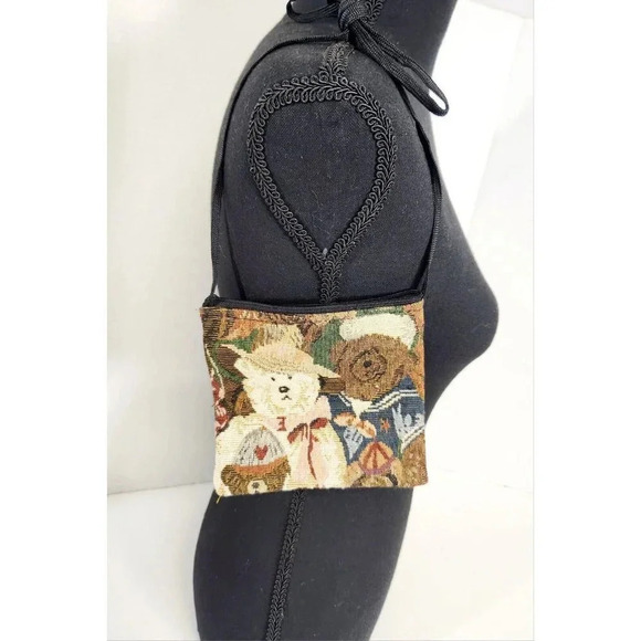 It's A Becky Bag Hand-Crafted USA Bear Stitch Patch Work Cross Shoulder … - Picture 3 of 6